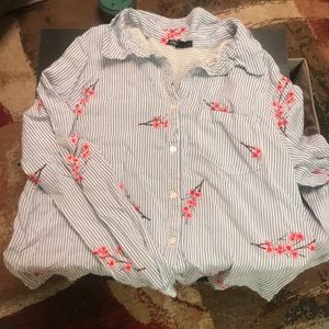 Striped flower shirt